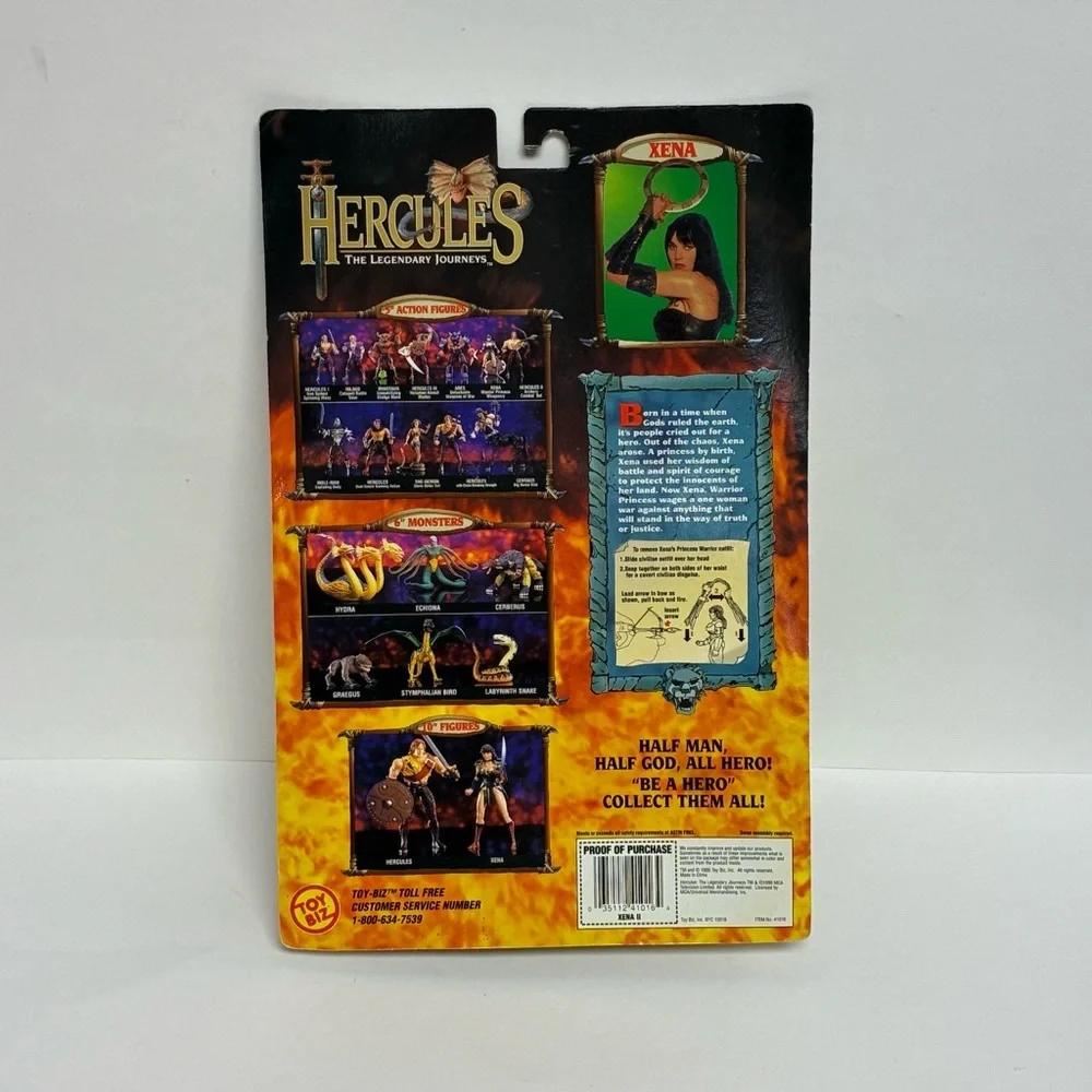 HERCULES XENA II Warrior Disguise Figure 1996 Toy Biz NIB Vintage